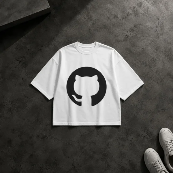 تیشرت باکسی برنامه‌نویسی طرح لوگوی گیت‌هاب (GitHub) کد po2198