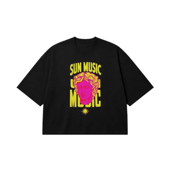 تیشرت باکسی موسیقی طرح Sun Music Melody کد po2201