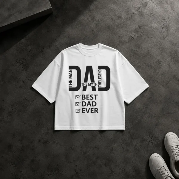 تیشرت باکسی پدر طرح Best Dad Ever کد po2252