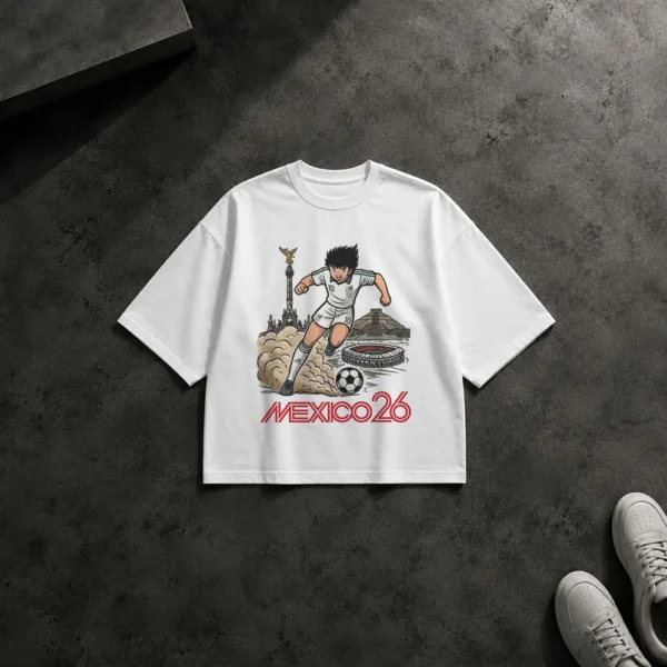 تیشرت باکسی کاپیتان سوباسا طرح فوتبالی Mexico 26 (Captain Tsubasa) کد po2298
