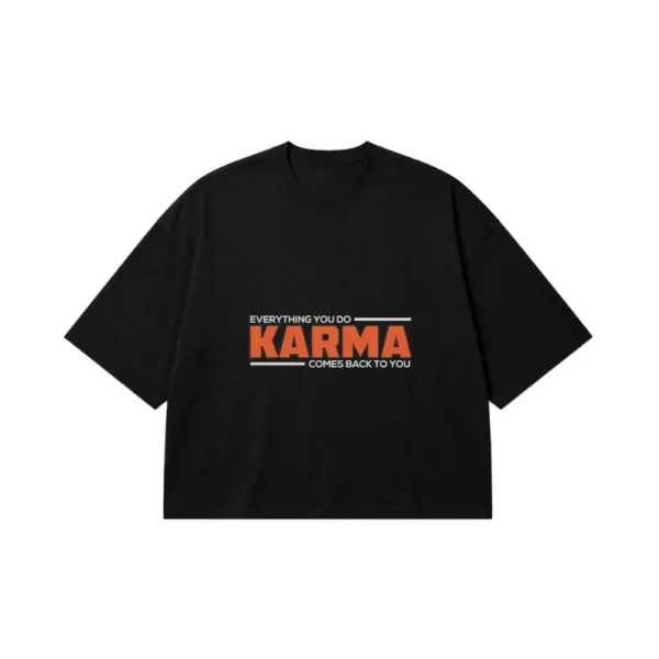 تیشرت باکسی تایپوگرافی کارما (Karma) کد po2356