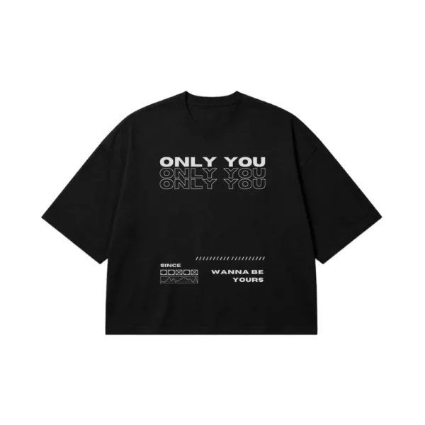تیشرت باکسی تایپوگرافی Only You کد po2436