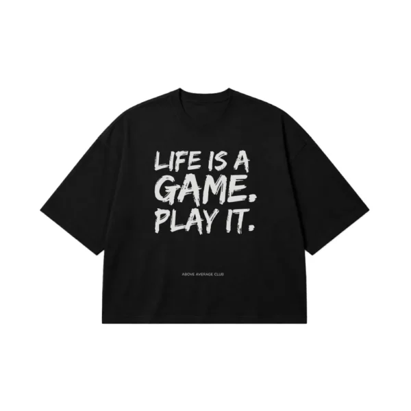 تیشرت باکسی گیمینگ طرح Life Is a Game Play It کد po2471