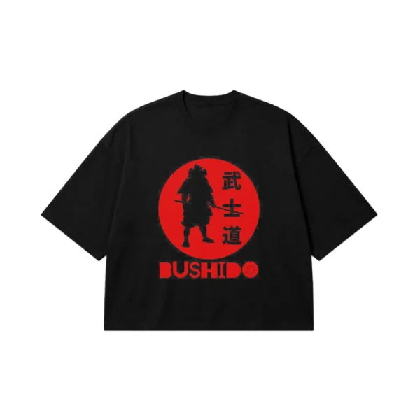 تیشرت باکسی بوشیدو طرح سامورایی ژاپنی (Bushido) کد po2530