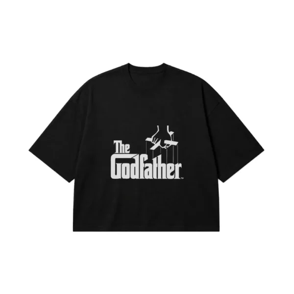 تیشرت باکسی فیلم پدرخوانده طرح لوگوی کلاسیک (The Godfather) کد po2618
