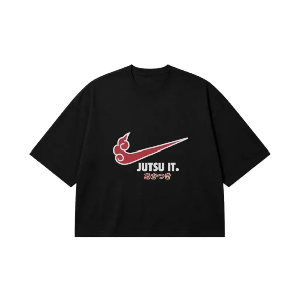 تیشرت باکسی انیمه ناروتو طرح آکاتسوکی و نوشته Jutsu It کد po2628