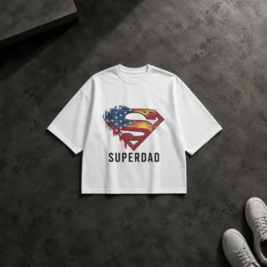 تیشرت باکسی سوپردد طرح لوگوی سوپرمن (Superdad) کد po2646