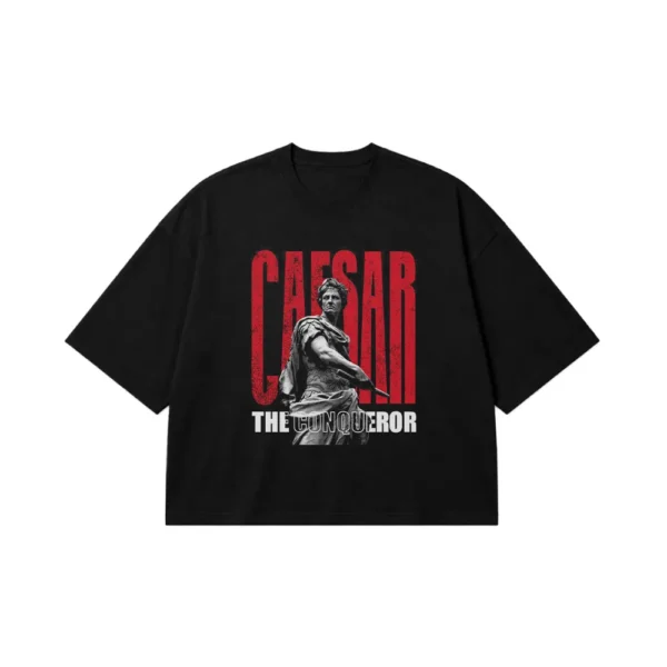 تیشرت باکسی سزار فاتح طرح مجسمه رومی (Caesar the Conqueror) کد po2653