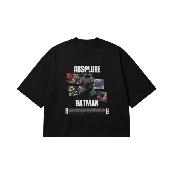 تیشرت باکسی بتمن طرح کلاژ شوالیه تاریکی (Batman) کد po2654