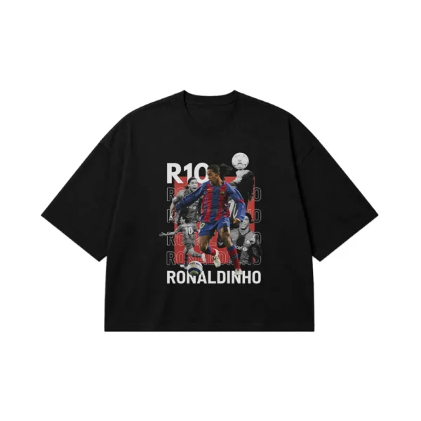 تیشرت باکسی رونالدینیو طرح کلاژ شماره ۱۰ (Ronaldinho) کد po2699