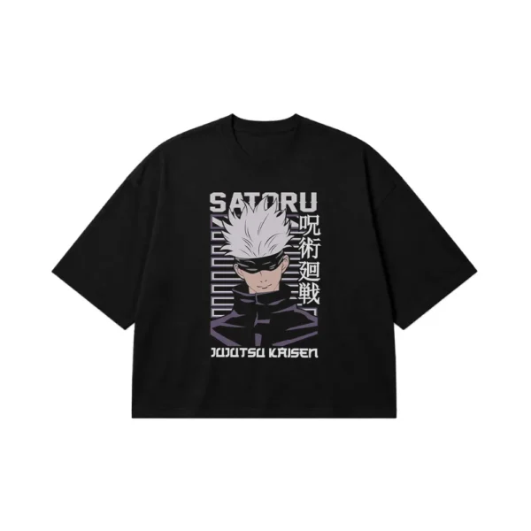 تیشرت باکسی انیمه جوجوتسو کایسن طرح ساتورو گوجو (Satoru Gojo) کد po2729