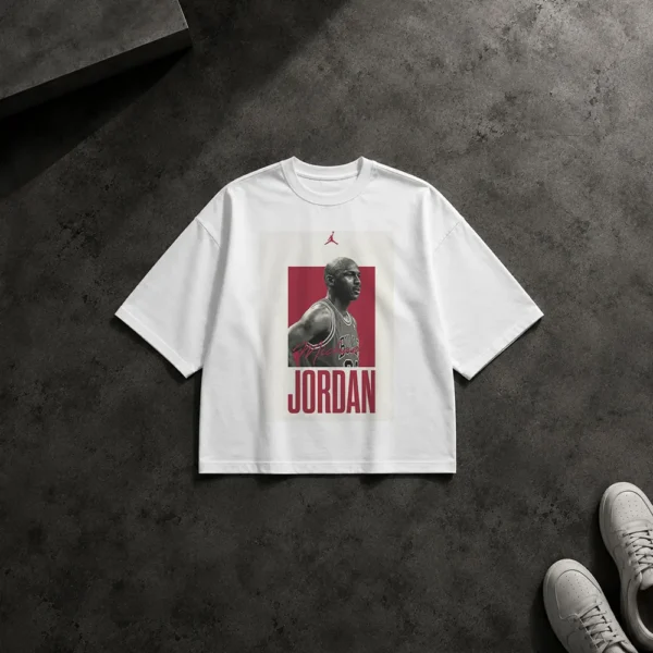 تیشرت باکسی مایکل جردن طرح پرتره بسکتبال (Michael Jordan) کد po2738