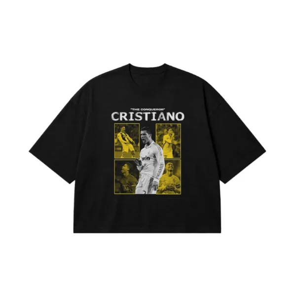 تیشرت باکسی کریستیانو رونالدو طرح پرتره فوتبالی (Cristiano Ronaldo) کد po2797
