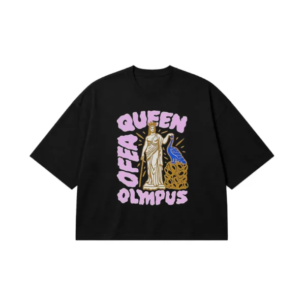 تیشرت باکسی اساطیر یونان طرح ملکه المپ (Queen of Olympus) کد po2800