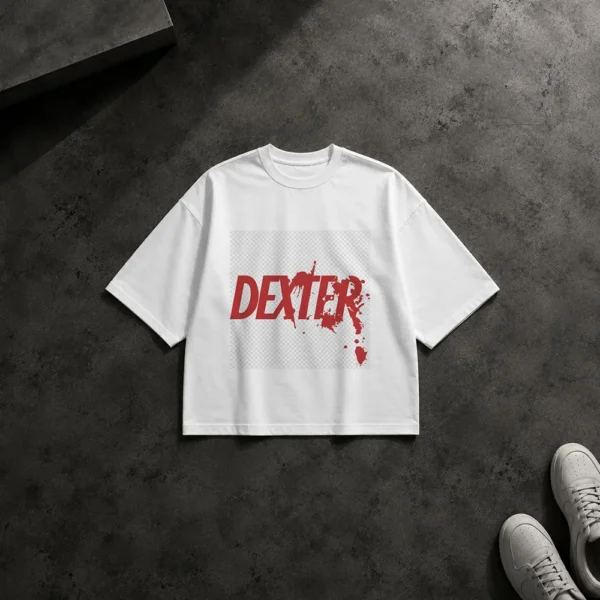 تیشرت باکسی سریال دکستر طرح لوگوی خونی (Dexter) کد po2817