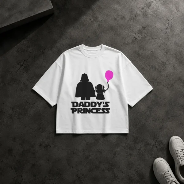 تیشرت باکسی پدر طرح Daddy’s Princess کد po2838
