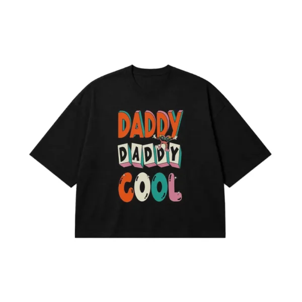 تیشرت باکسی روز پدر نوشته بابای باحال (Daddy Cool) کد po2840