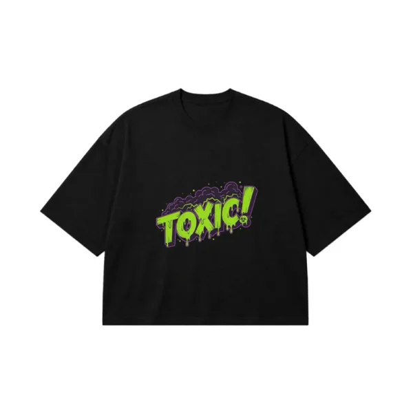 تیشرت باکسی گرافیتی نوشته سمی (Toxic) کد po2845