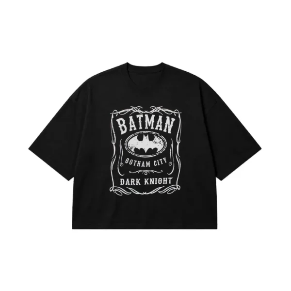 تیشرت باکسی بتمن طرح گاتهام سیتی (Dark Knight) کد po2893