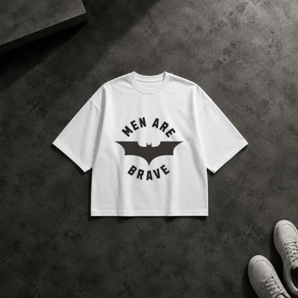 تیشرت باکسی بتمن طرح Men Are Brave کد po2895