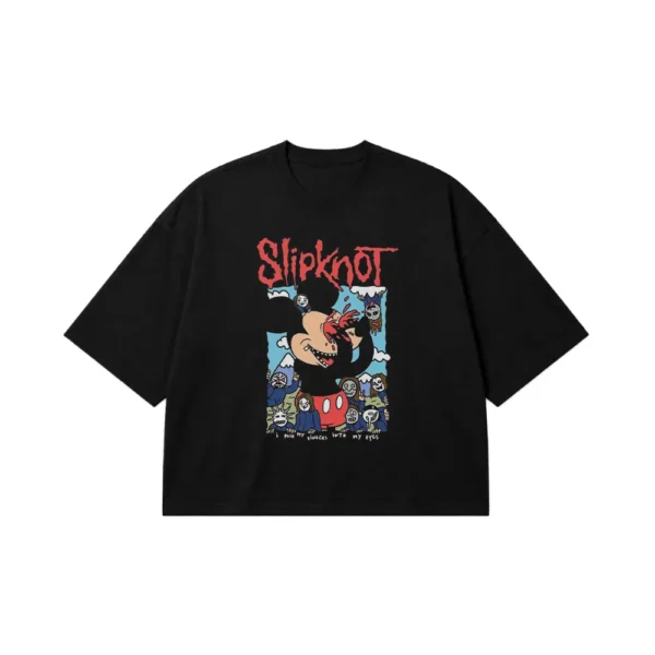 تیشرت باکسی اسلیپ‌ناات طرح کارتونی (Slipknot) کد po2897