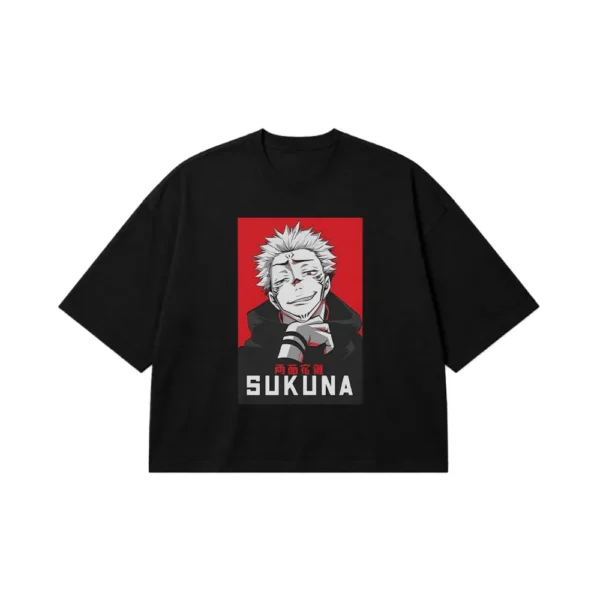 تیشرت باکسی انیمه جوجوتسو کایسن طرح سوکونا (Sukuna) کد po2964