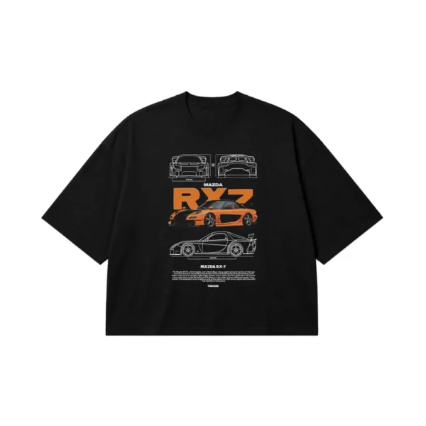تیشرت باکسی مزدا طرح RX7 کد po2978