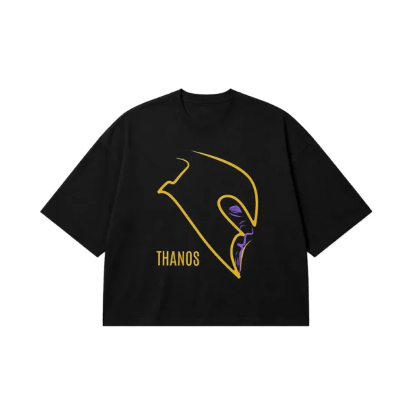 تیشرت باکسی مارول طرح تانوس خطی (Thanos) کد po3038