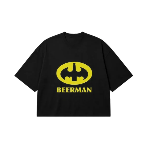 تیشرت باکسی بتمن طرح طنز Beerman با لوگوی پارودی کد po3085
