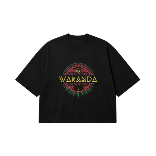 تیشرت باکسی مارول پلنگ سیاه طرح واکاندا (Wakanda) کد po3108