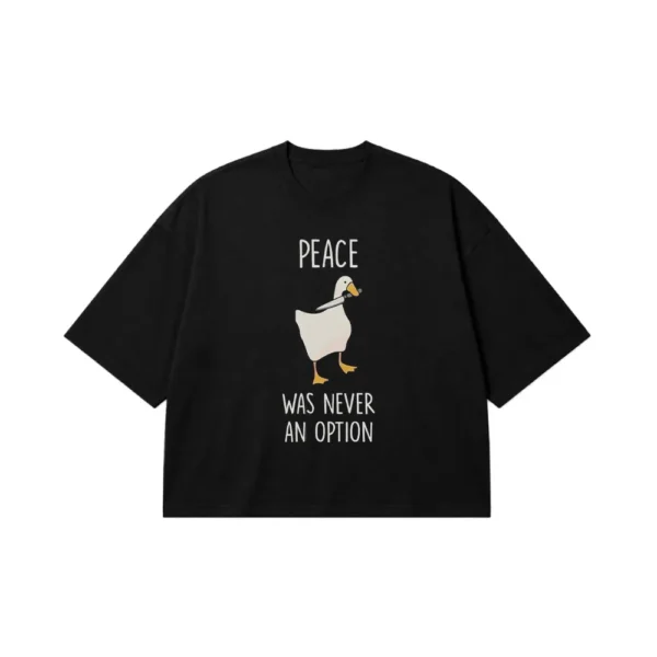 تیشرت باکسی غاز فان طرح Peace Was Never an Option کد po3116