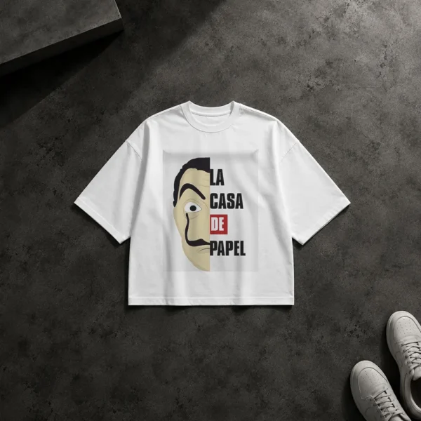تیشرت باکسی خانه کاغذی طرح پروفسور (La Casa de Papel) کد po3122