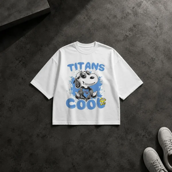 تیشرت باکسی اسنوپی طرح Titans Cool کد po3173
