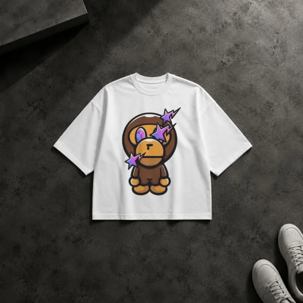 تیشرت باکسی بیبی مایلو طرح کارتونی استریت‌ویر (Baby Milo) کد po3336