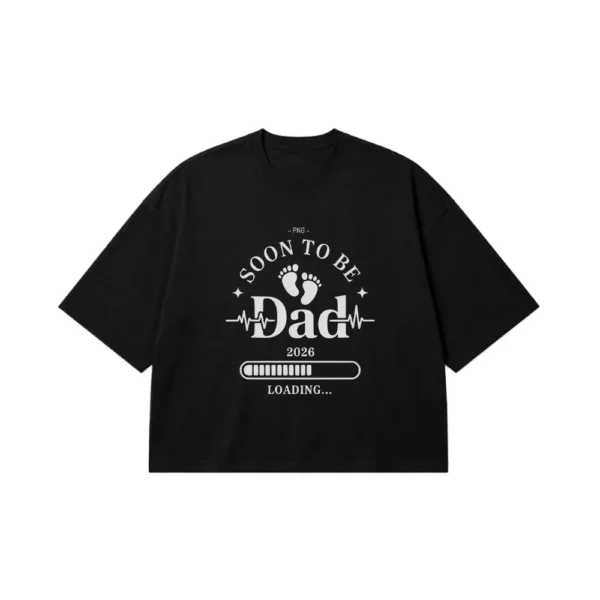تیشرت باکسی پدر طرح Soon To Be Dad 2026 کد po3393