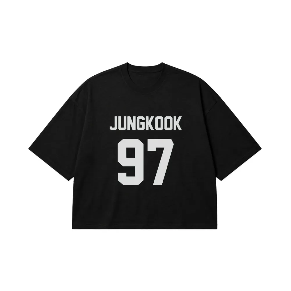 تیشرت باکسی جونگ‌کوک طرح شماره ۹۷ (Jungkook 97) کد po3419