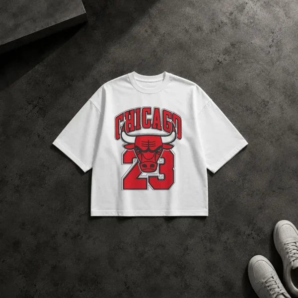 تیشرت باکسی شیکاگو بولز طرح شماره ۲۳ (Chicago Bulls) کد po3442