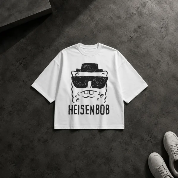 تیشرت باکسی باب اسفنجی طرح هایزنبرگ HeisenBob کد po3457