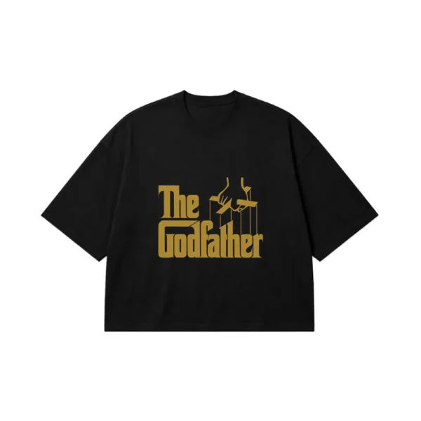 تیشرت باکسی فیلم پدرخوانده طرح لوگو (The Godfather) کد po3571