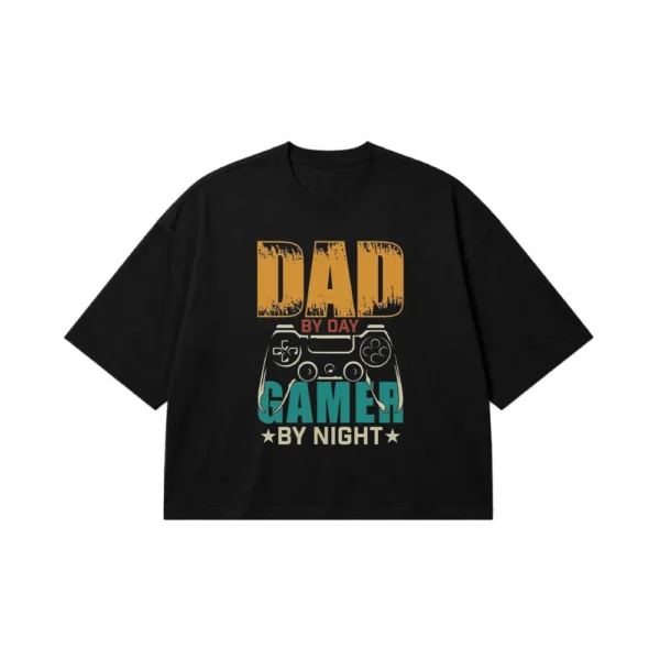 تیشرت باکسی پدر گیمر طرح Dad by Day Gamer by Night کد po3623