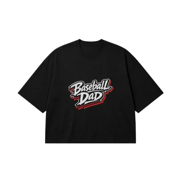 تیشرت باکسی پدر بیسبالی طرح Baseball Dad کد po3639
