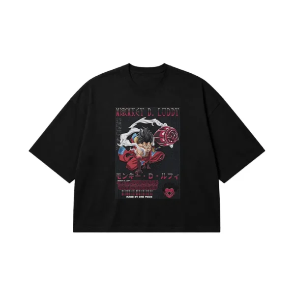 تیشرت باکسی انیمه وان پیس طرح مانکی دی لوفی (Monkey D. Luffy) کد po3640
