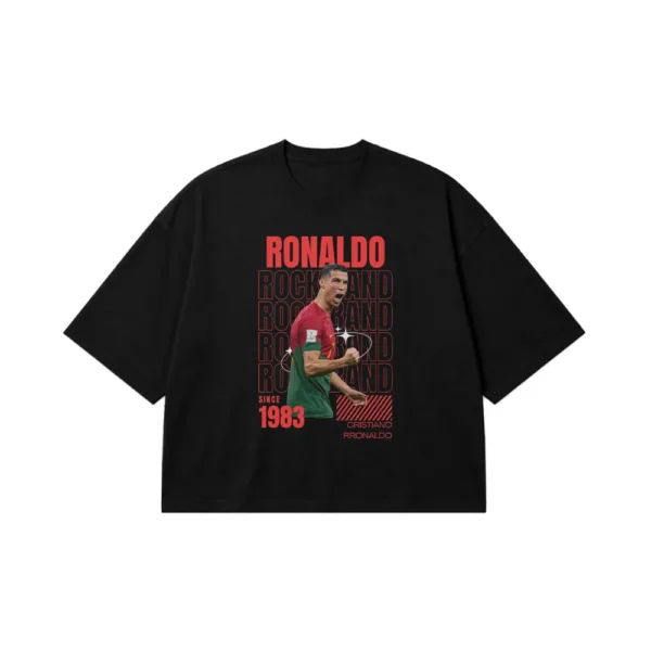 تیشرت باکسی کریستیانو رونالدو طرح پرتغال (Cristiano Ronaldo) کد po3691