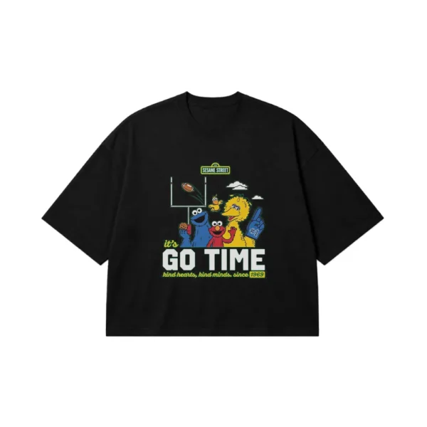 تیشرت باکسی سسمی استریت طرح Go Time (Sesame Street) کد po3723