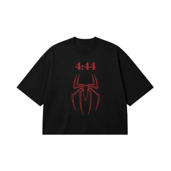 تیشرت باکسی مرد عنکبوتی طرح لوگوی قرمز 4:44 (Spider-Man) کد po3730