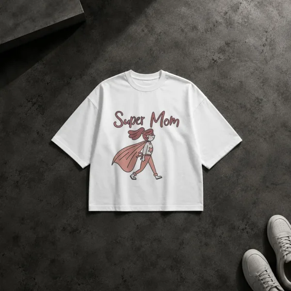 تیشرت باکسی مادر طرح Super Mom کد po3759