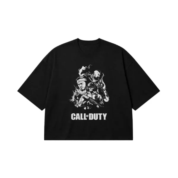 تیشرت باکسی بازی کال آو دیوتی طرح سربازان جنگی (Call of Duty) کد po3878