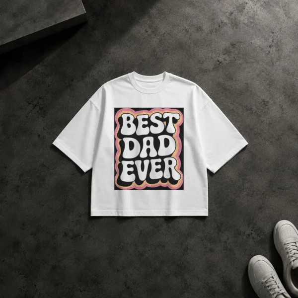 تیشرت باکسی پدر طرح Best Dad Ever کد po3899