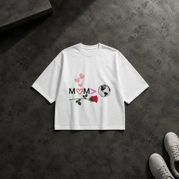 تیشرت باکسی مادر طرح Mom Greater Than the World کد po3940