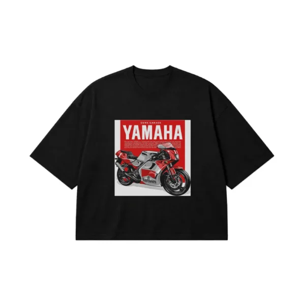 تیشرت باکسی موتور یاماها طرح موتورسیکلت اسپرت (Yamaha) کد po3962